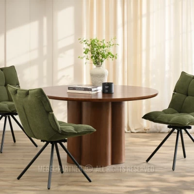 Designová otočná židle CALIDO - zelená / černá