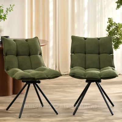 Designová otočná židle CALIDO - zelená / černá