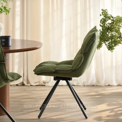 Designová otočná židle CALIDO - zelená / černá