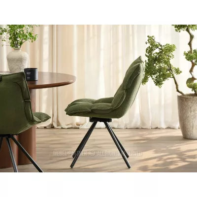 Designová otočná židle CALIDO - zelená / černá