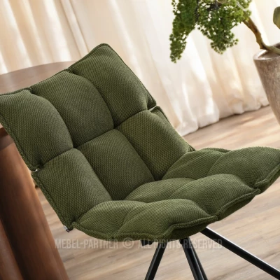 Designová otočná židle CALIDO - zelená / černá