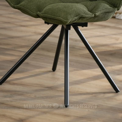 Designová otočná židle CALIDO - zelená / černá