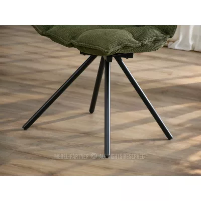 Designová otočná židle CALIDO - zelená / černá