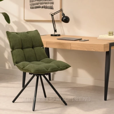 Designová otočná židle CALIDO - zelená / černá