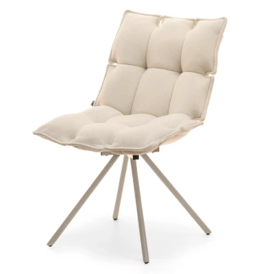 Designová otočná židle CALIDO - krémová / béžová