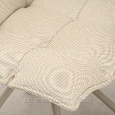 Designová otočná židle CALIDO - krémová / béžová
