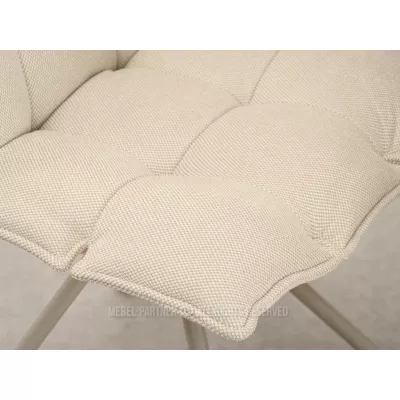 Designová otočná židle CALIDO - krémová / béžová
