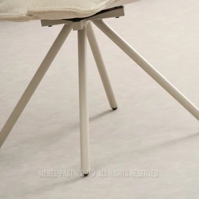 Designová otočná židle CALIDO - krémová / béžová