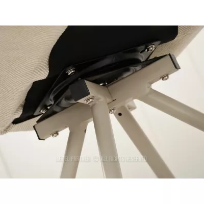 Designová otočná židle CALIDO - krémová / béžová