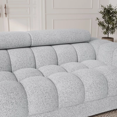 Prostorná rozkládací pohovka ILARA - světle šedá