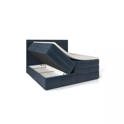 Boxspringová postel 180x200 LUMIRA 2 - černá + topper ZDARMA