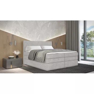Americká postel 180x200 CALVIA 1 - světle šedá + topper ZDARMA