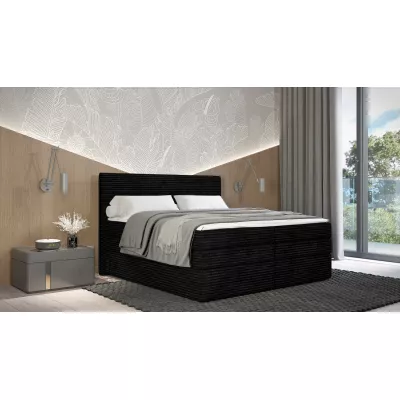 Americká postel 180x200 CALVIA 1 - černá + topper ZDARMA