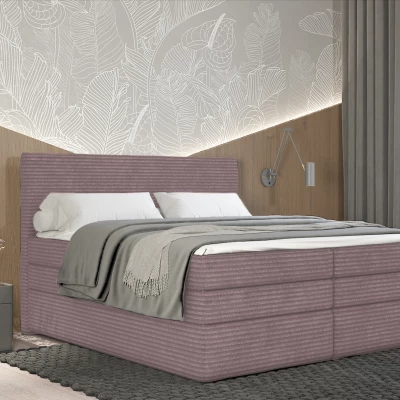 Americká postel 180x200 CALVIA 2 - růžová + topper ZDARMA