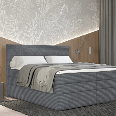 Americká postel 180x200 CALVIA 1 - šedá + topper ZDARMA