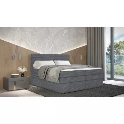 Americká postel 180x200 CALVIA 1 - šedá + topper ZDARMA