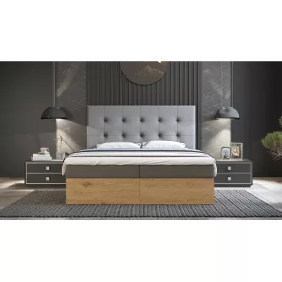 Kontinentální postel 180x200 NUVIA 2 - šedá