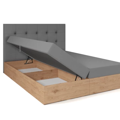 Kontinentální postel 180x200 NUVIA 2 - šedá