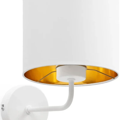 Nástěnná moderní lampa VESPILLO - bílá / zlatá