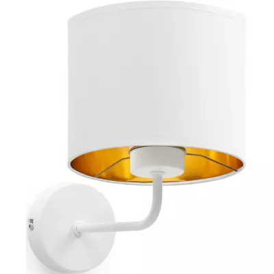 Nástěnná moderní lampa VESPILLO - bílá / zlatá
