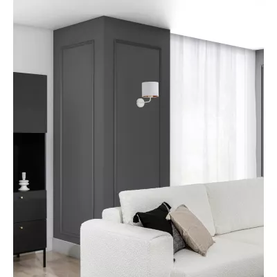 Nástěnná moderní lampa VESPILLO - bílá / zlatá