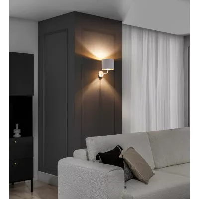 Nástěnná moderní lampa VESPILLO - bílá / zlatá