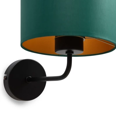 Nástěnná moderní lampa VESPILLO - zelená / zlatá / černá