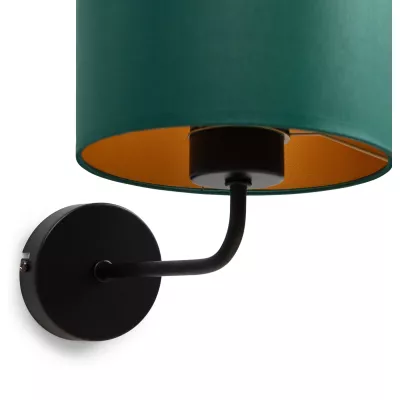 Nástěnná moderní lampa VESPILLO - zelená / zlatá / černá