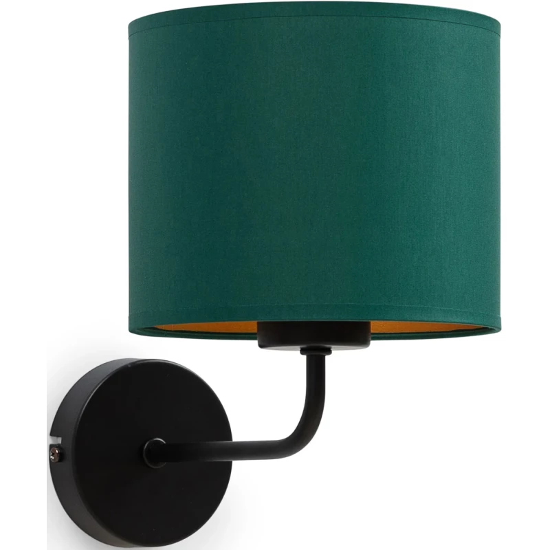 Nástěnná moderní lampa VESPILLO - zelená / zlatá / černá