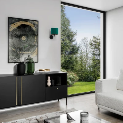 Nástěnná moderní lampa VESPILLO - zelená / zlatá / černá