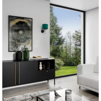 Nástěnná moderní lampa VESPILLO - zelená / zlatá / černá
