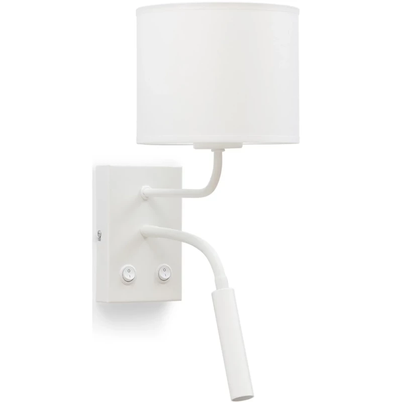 Nástěnná lampa se čtecím ramenem VESPILLO - bílá