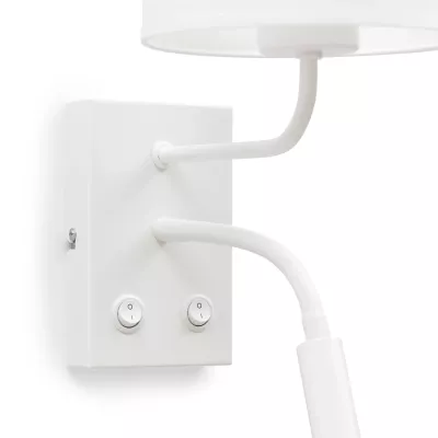 Nástěnná lampa se čtecím ramenem VESPILLO - bílá