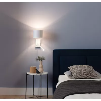 Nástěnná lampa se čtecím ramenem VESPILLO - bílá