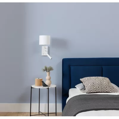 Nástěnná lampa se čtecím ramenem VESPILLO - bílá