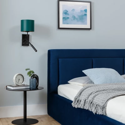Nástěnná lampa se čtecím ramenem VESPILLO - zelená / zlatá / černá