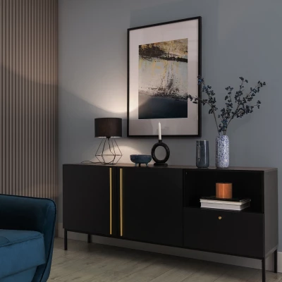 Stolní lampa na noční stolek BREVITAS - černá