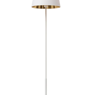 Stojací lampa ve skandinávském stylu VESPILLO - bílá / zlatá