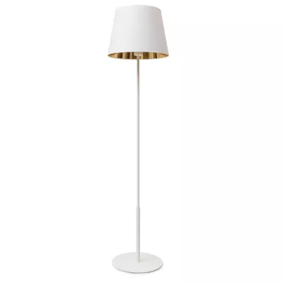 Stojací lampa ve skandinávském stylu VESPILLO - bílá / zlatá
