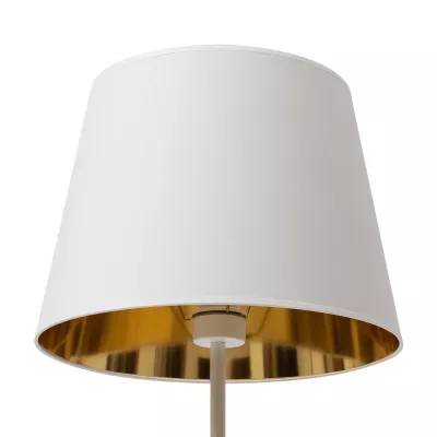 Stojací lampa ve skandinávském stylu VESPILLO - bílá / zlatá