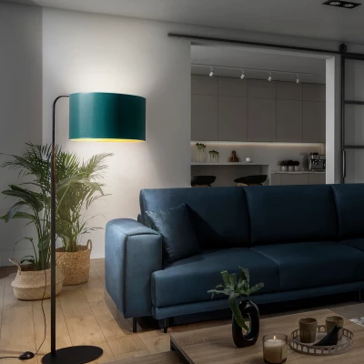 Stojící lampa VESPILLO - zelená / zlatá / černá
