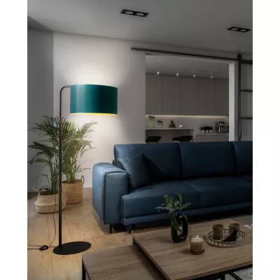 Stojící lampa VESPILLO - zelená / zlatá / černá