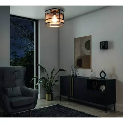 Designové stropní přisazené osvětlení GORMAR - černé