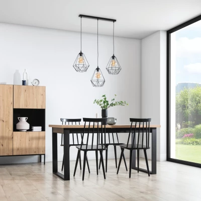 Závěsné osvětlení v industriálním stylu BENDINNI - černé