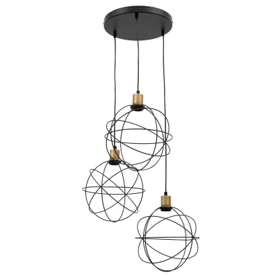 Závěsný designový lustr OLINTO - černý