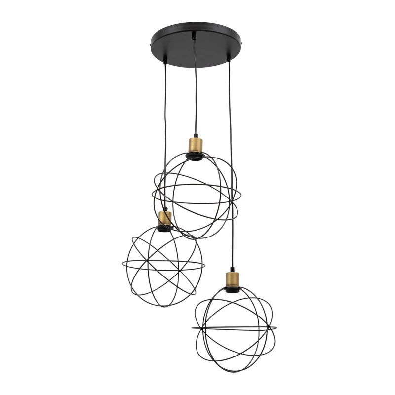 Závěsný designový lustr OLINTO - černý