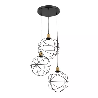 Závěsný designový lustr OLINTO - černý
