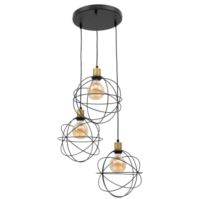 Závěsný designový lustr OLINTO - černý