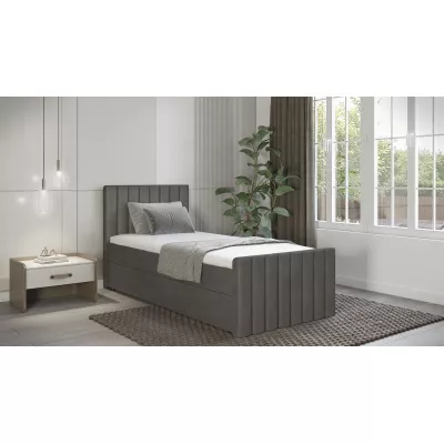 Boxspringová jednolůžková postel 100x200 VANTARA 2 - šedá