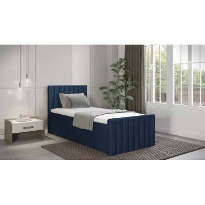 Boxspringová jednolůžková postel 100x200 VANTARA 1 - modrá